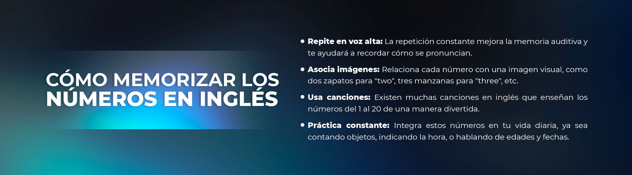 Números en inglés del 1 al 20: Aprende a contar fácilmente