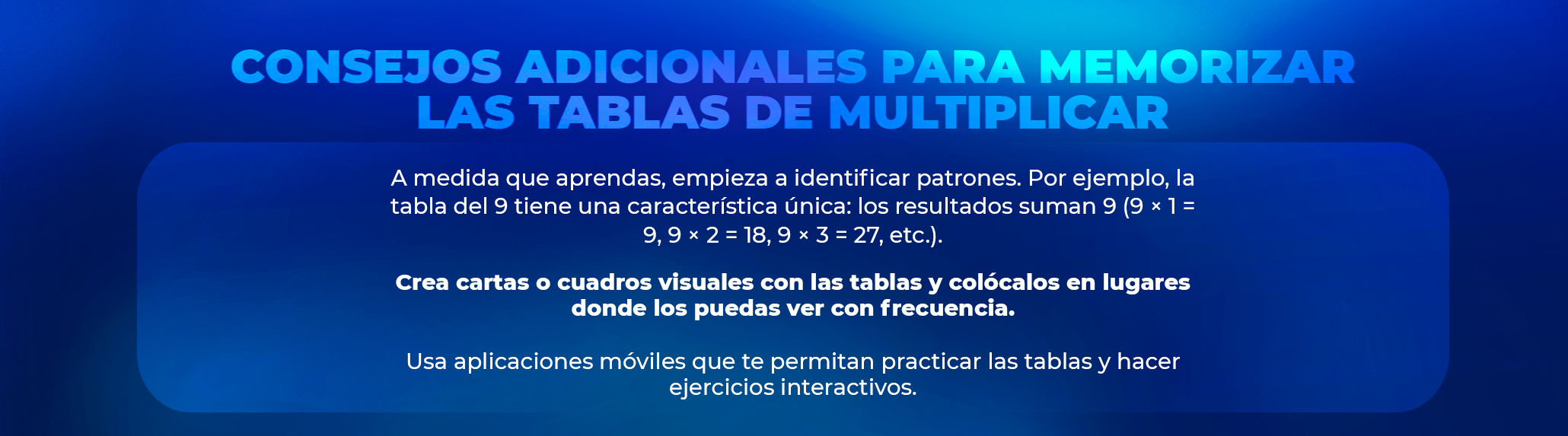Tablas de Multiplicar del 1 al 10