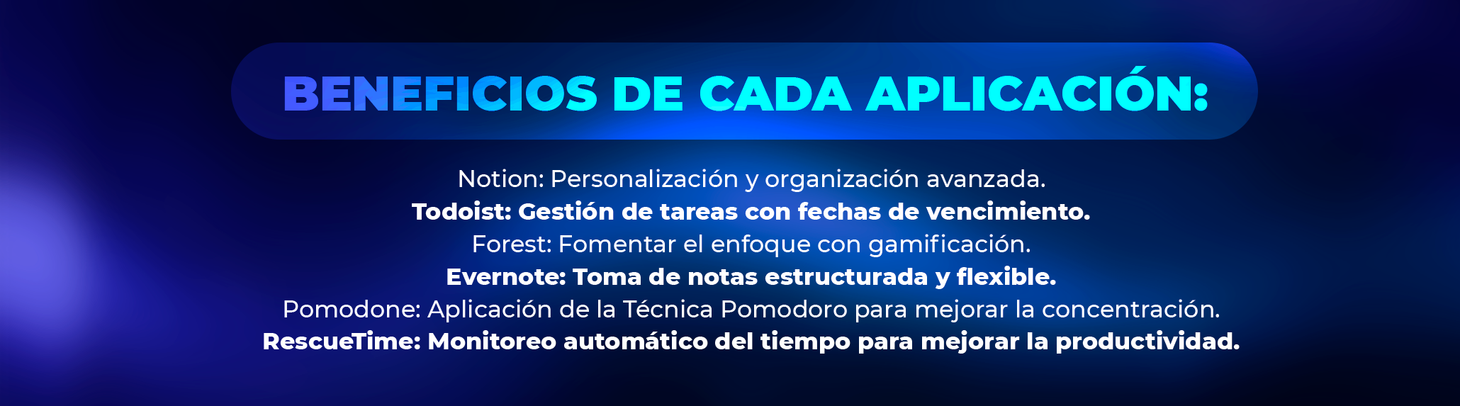 Apps de productividad para estudiantes