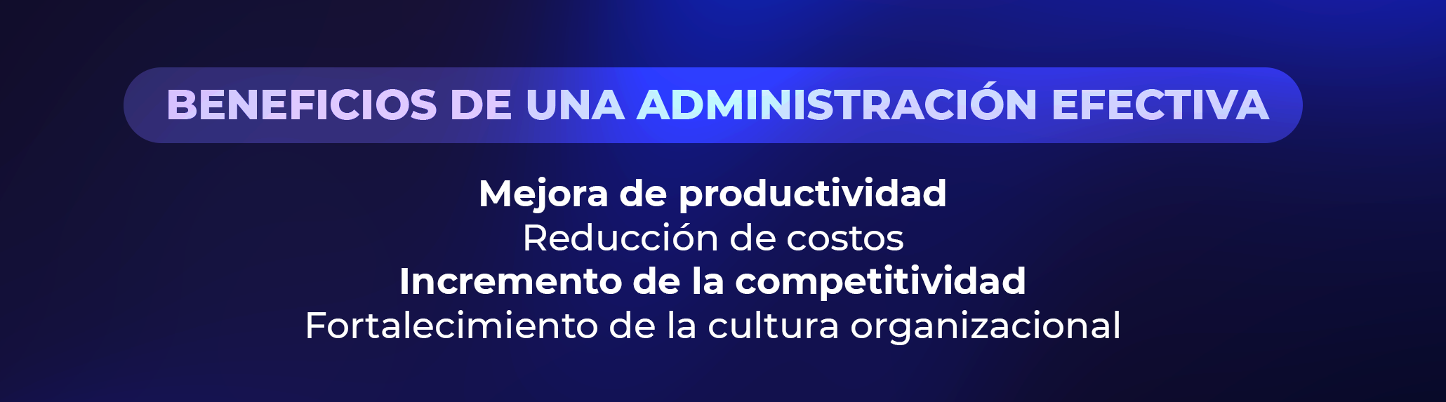 Características de la Administración