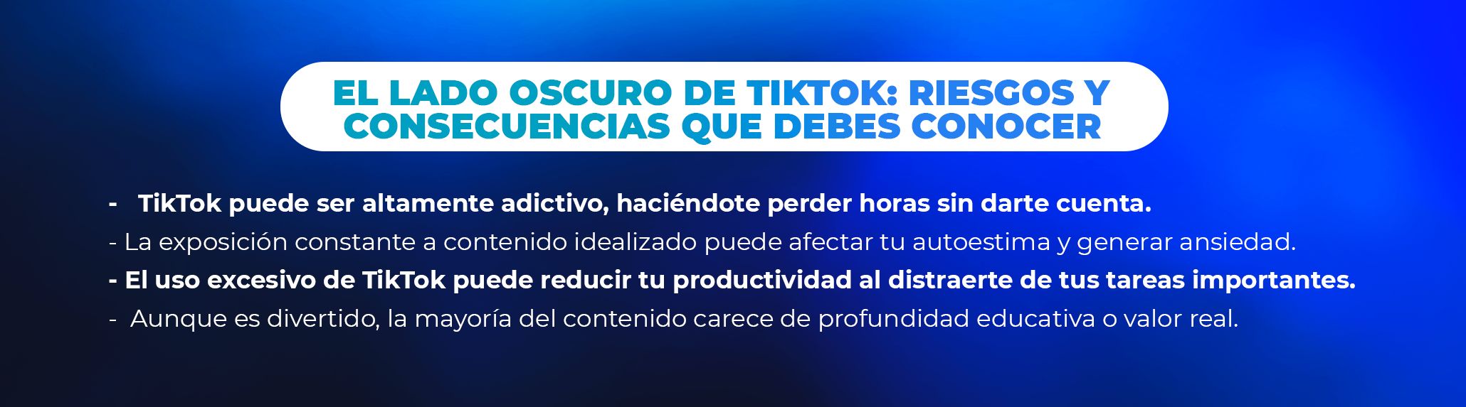 Las desventajas de TikTok